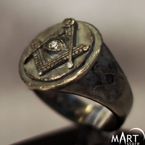 Vintage Masonic ring - All Seeing Eye of Providence - Silver